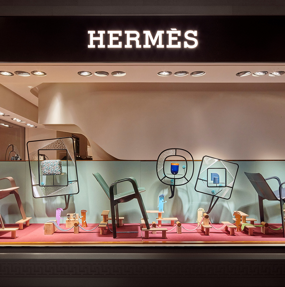 HERMES stained glass