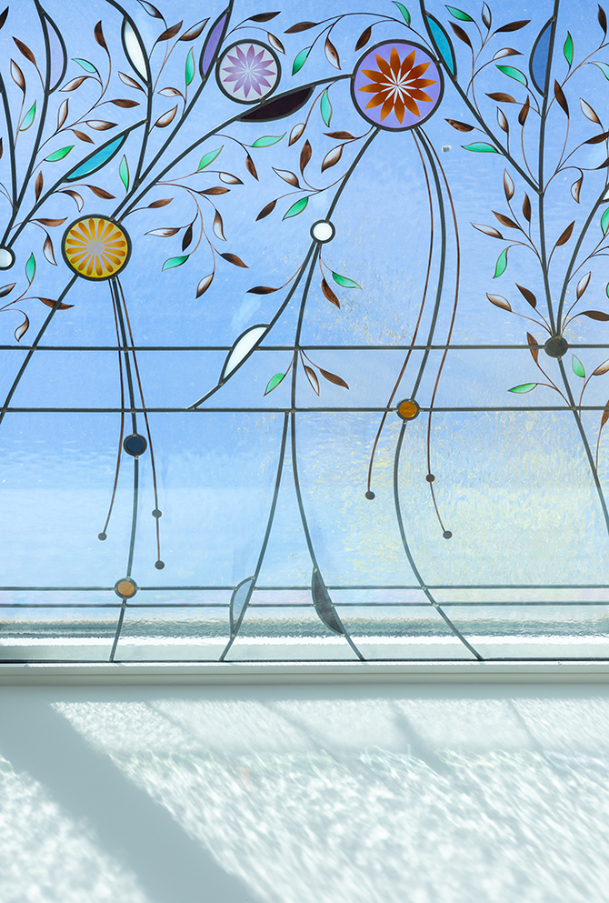Atelier De Vitrail Paris Skylight Stained Glass Homedesign Decoration Vitrail Art Motif Végétal Marie Grillo