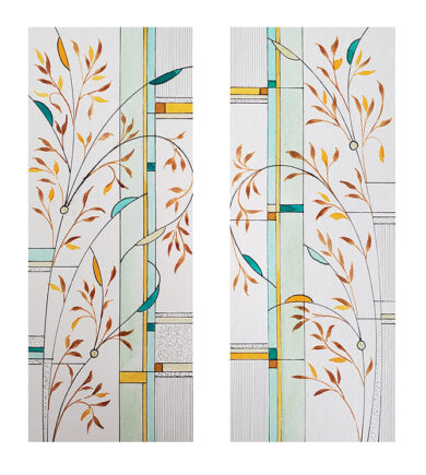 Style Art Déco, rinceaux floraux