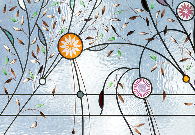 Stainedglass Ceiling Atelier De Vitrail Paris Verrière Atelier Vitrail Fleurs Skylight Marie Grillo